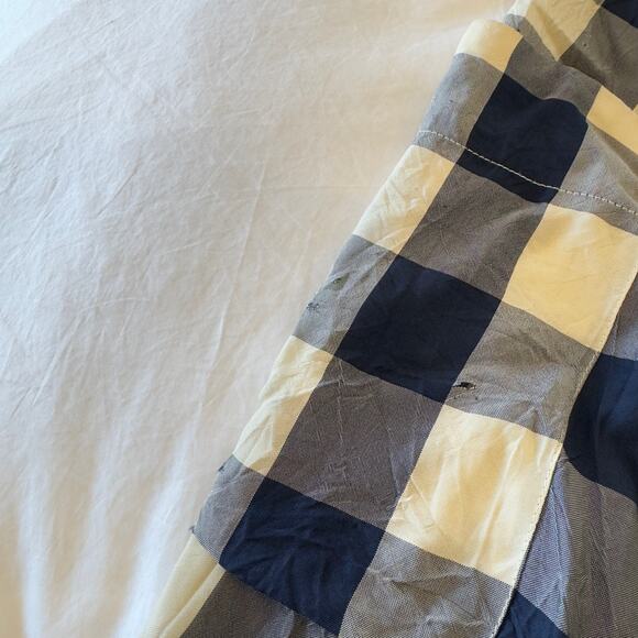 Stella McCartney Navy Plaid Silk Dress Size 40 - Picture 6 of 12